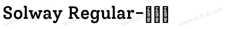 Solway Regular字体转换